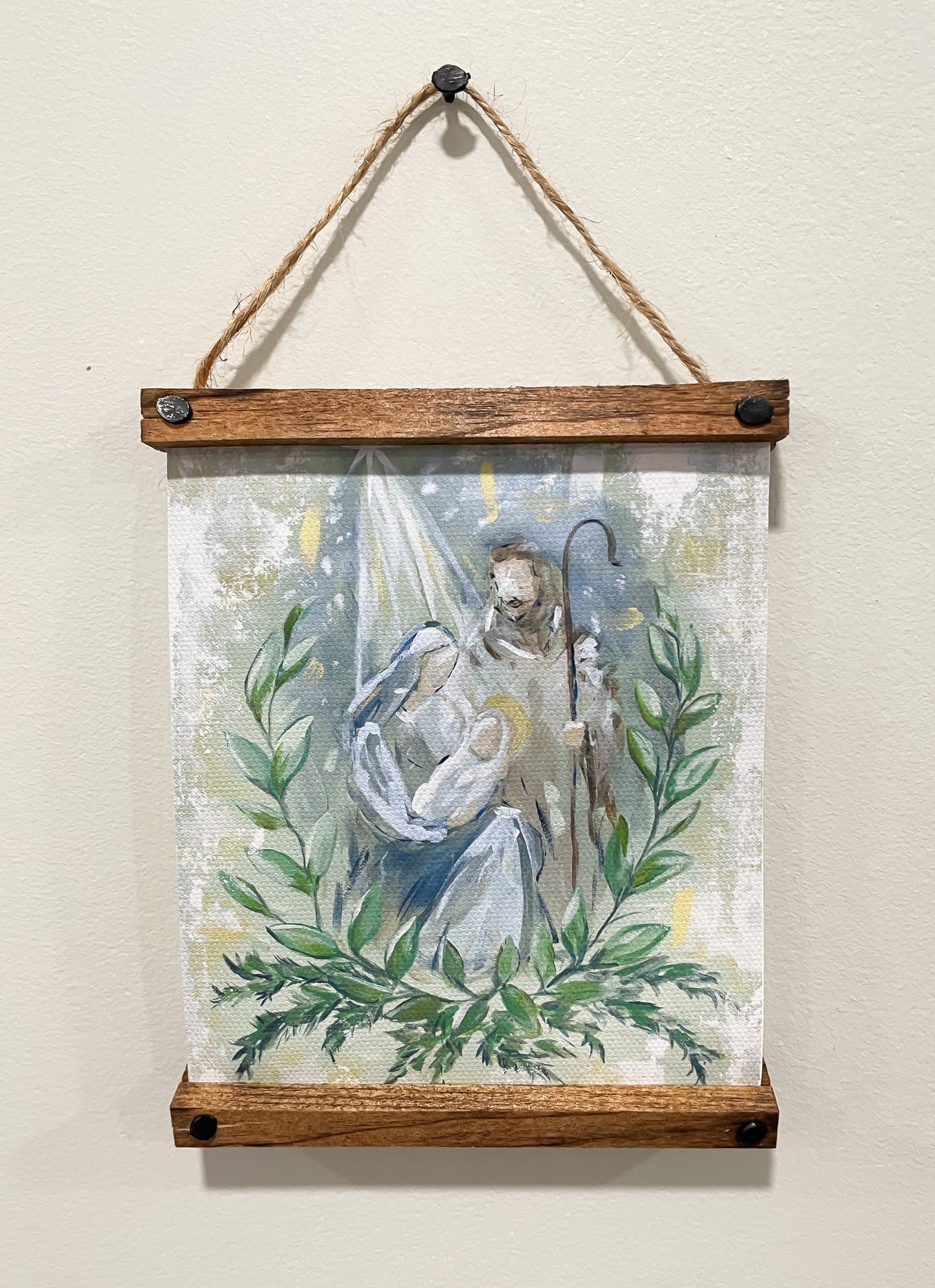 Wood Framed Canvas Ornaments