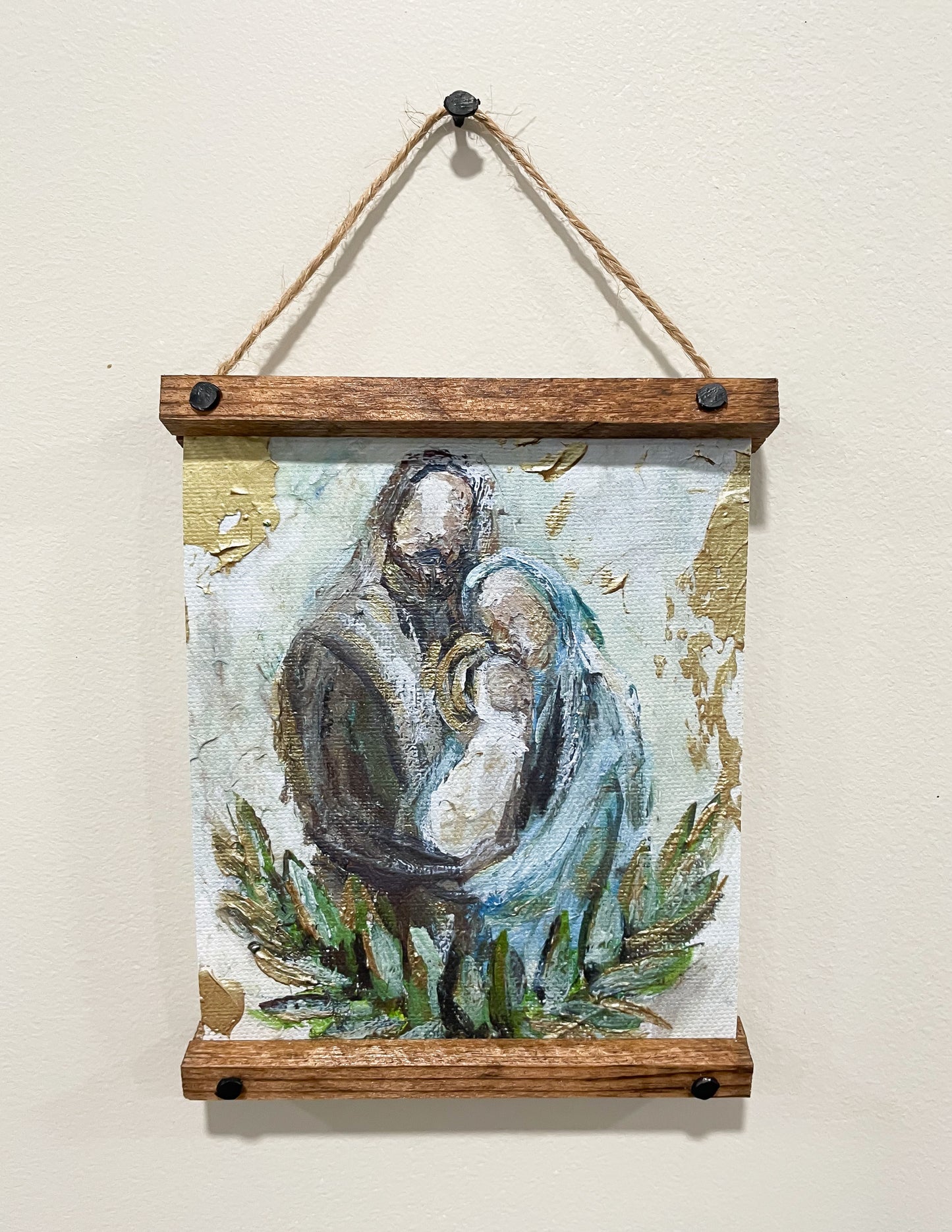 Wood Framed Canvas Ornaments