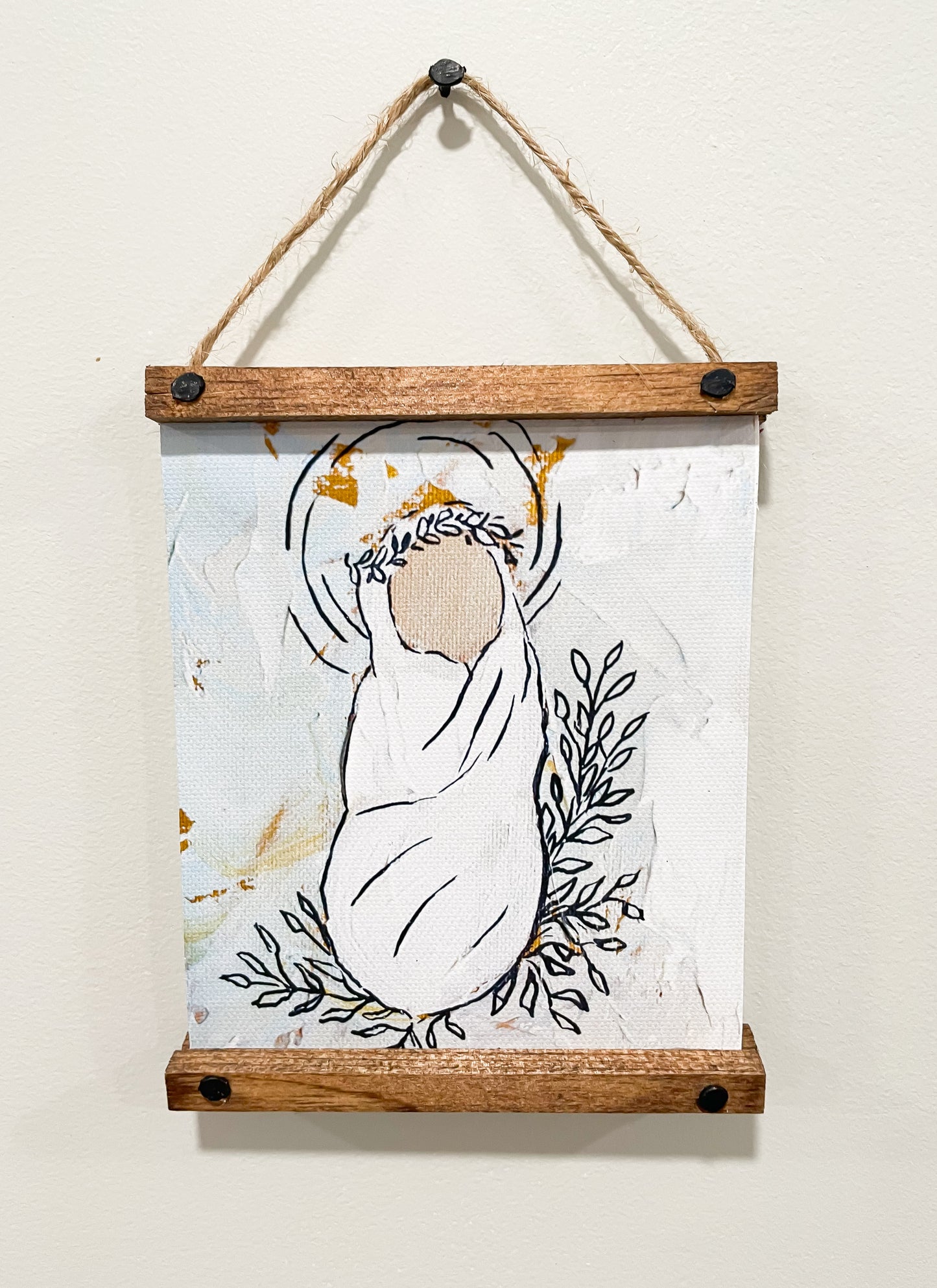 Wood Framed Canvas Ornaments
