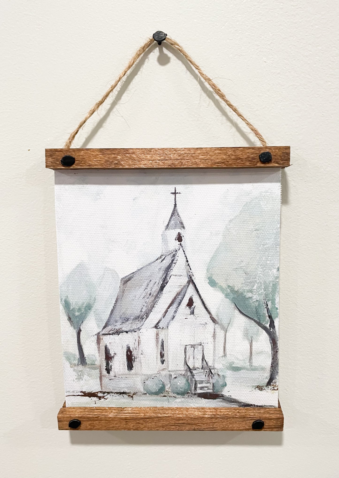 Wood Framed Canvas Ornaments