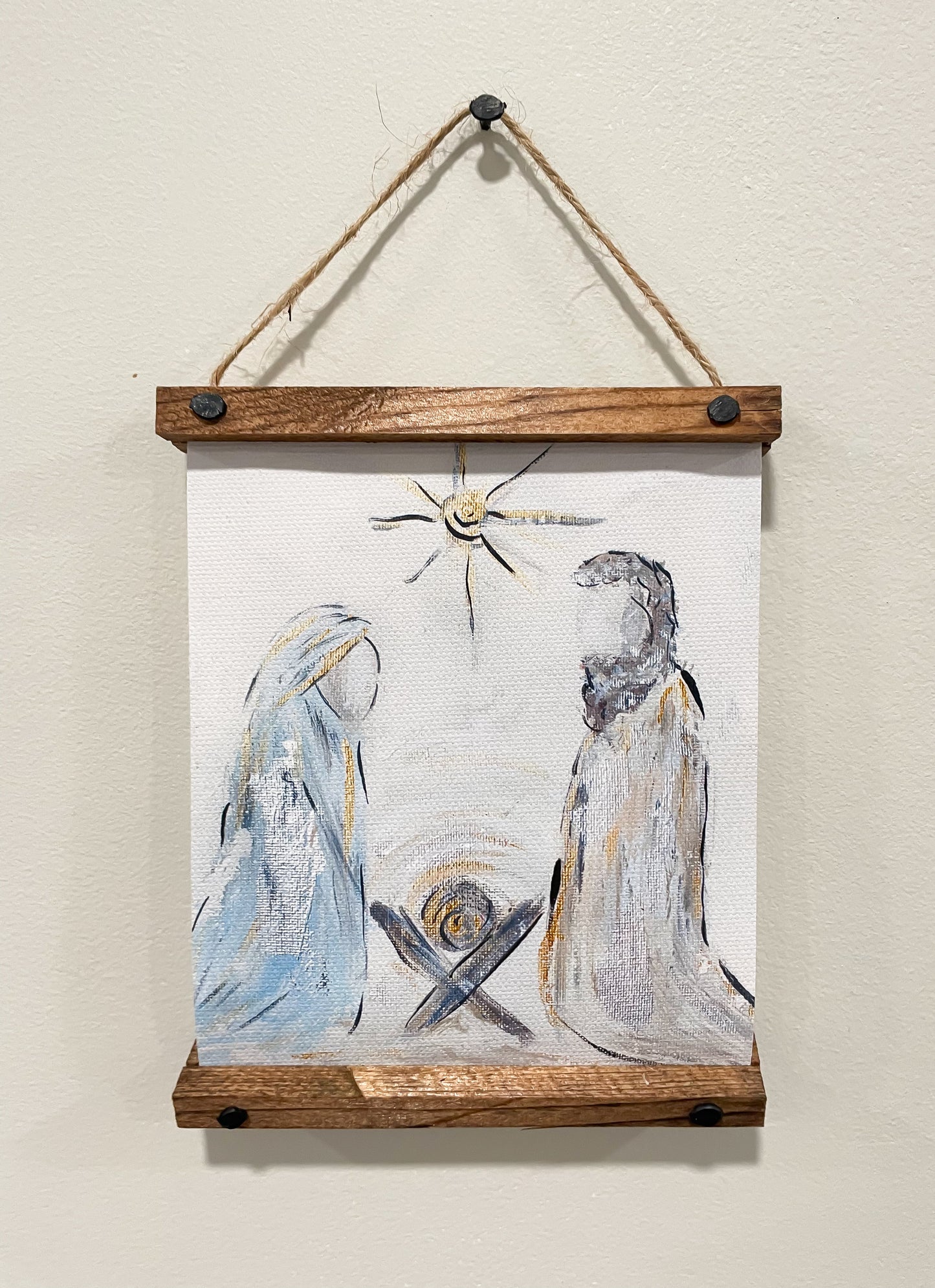 Wood Framed Canvas Ornaments