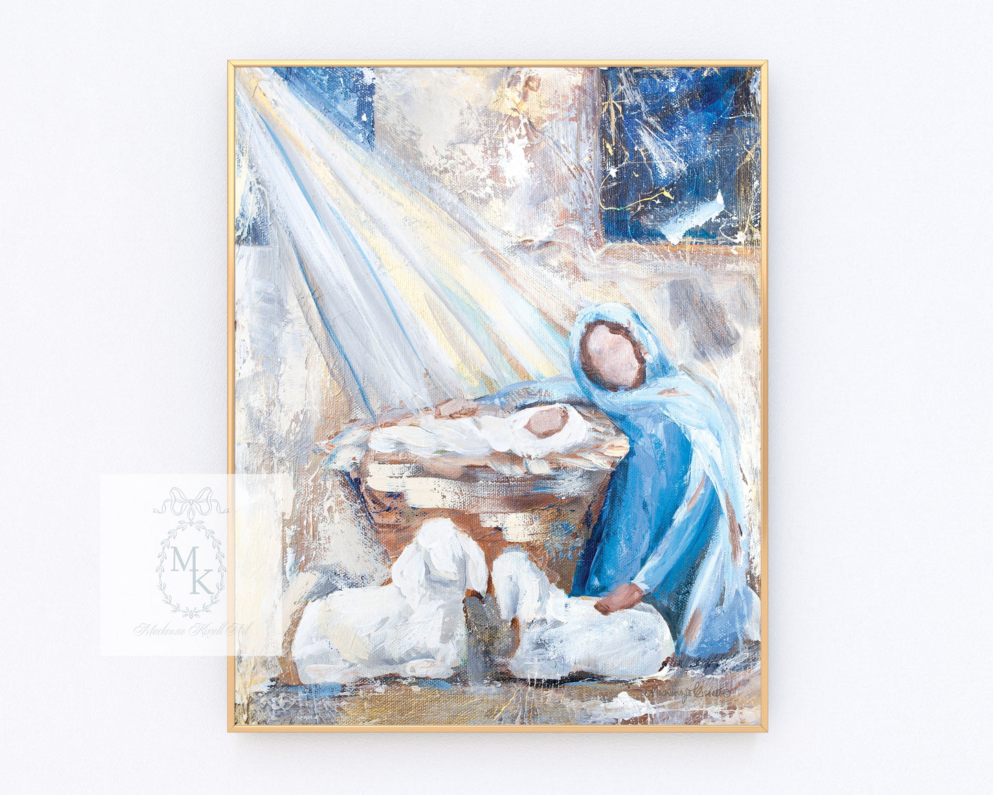 'All is Calm' Mary and Jesus Paper Print