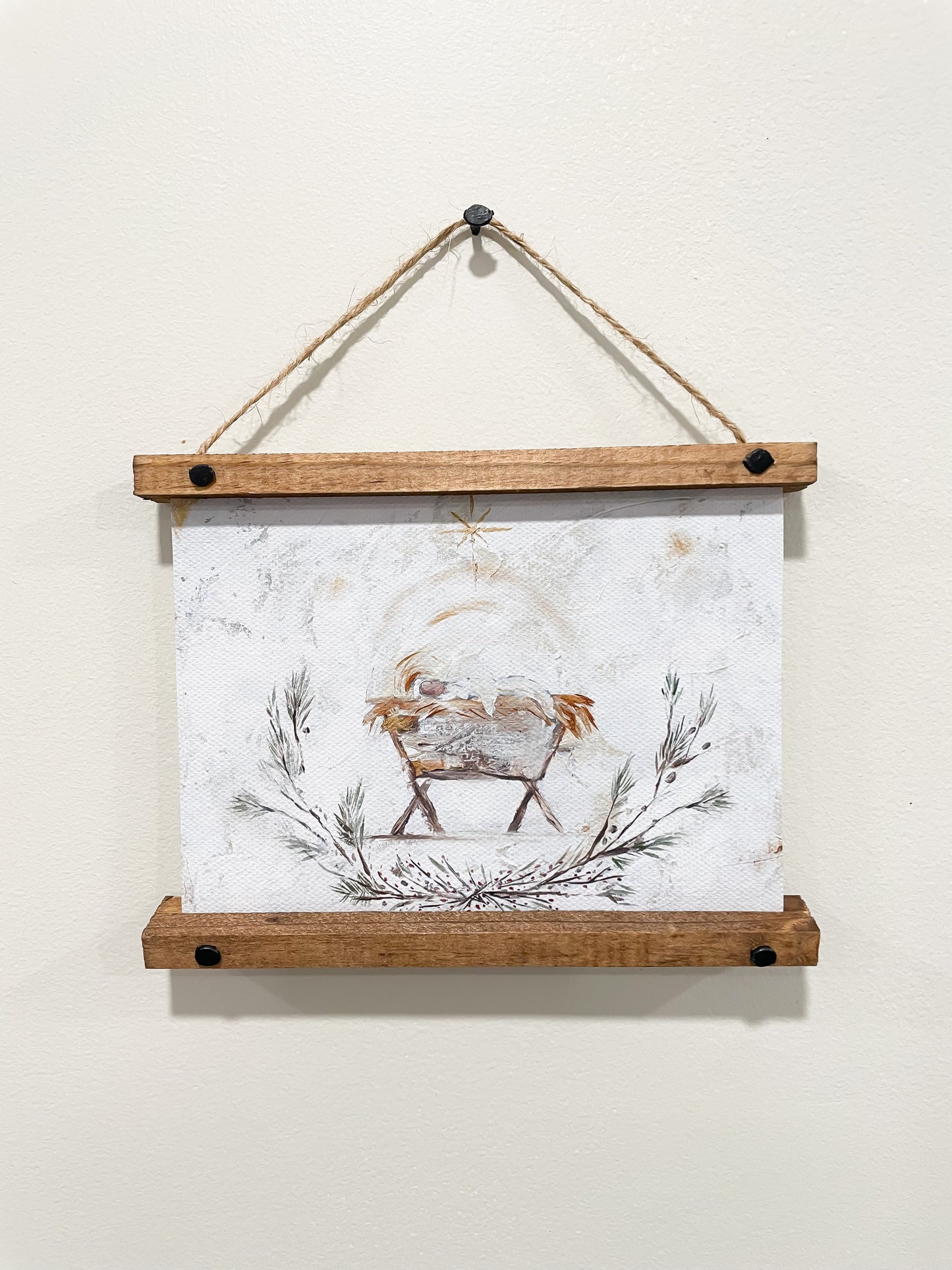 Wood Framed Canvas Ornaments