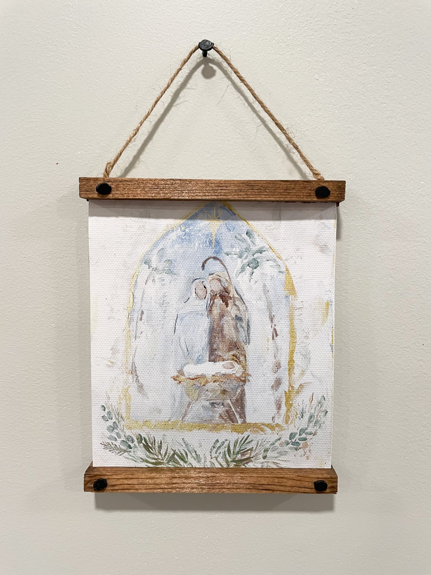 Wood Framed Canvas Ornaments