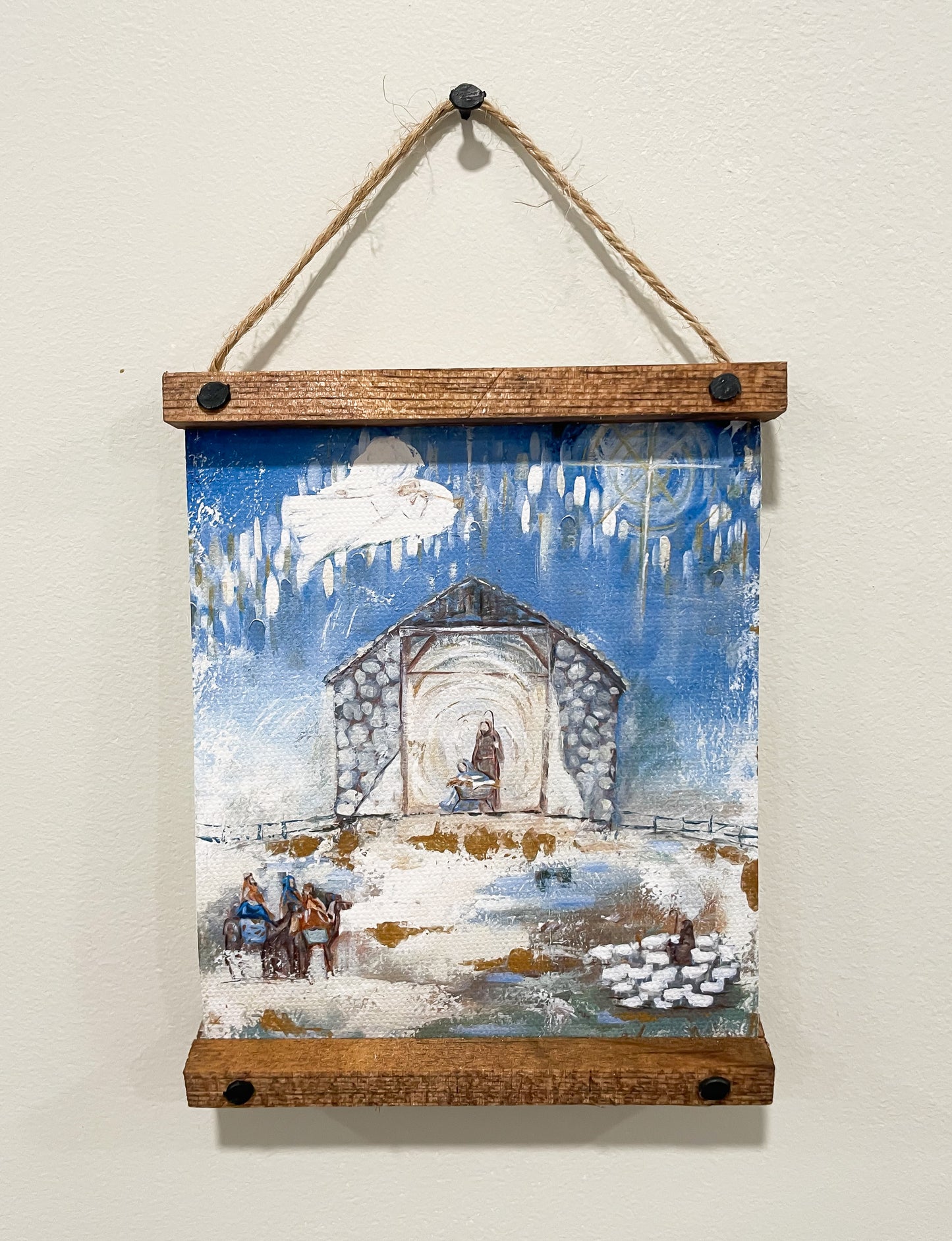 Wood Framed Canvas Ornaments