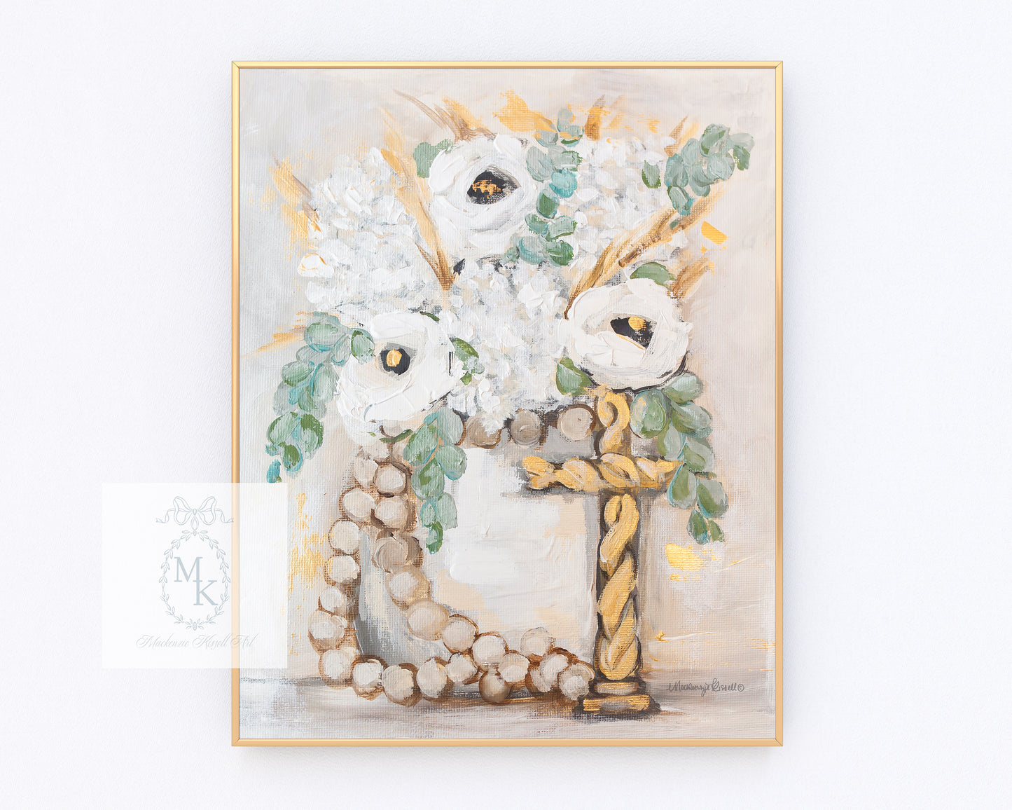 'Cream Blessings' Paper Print
