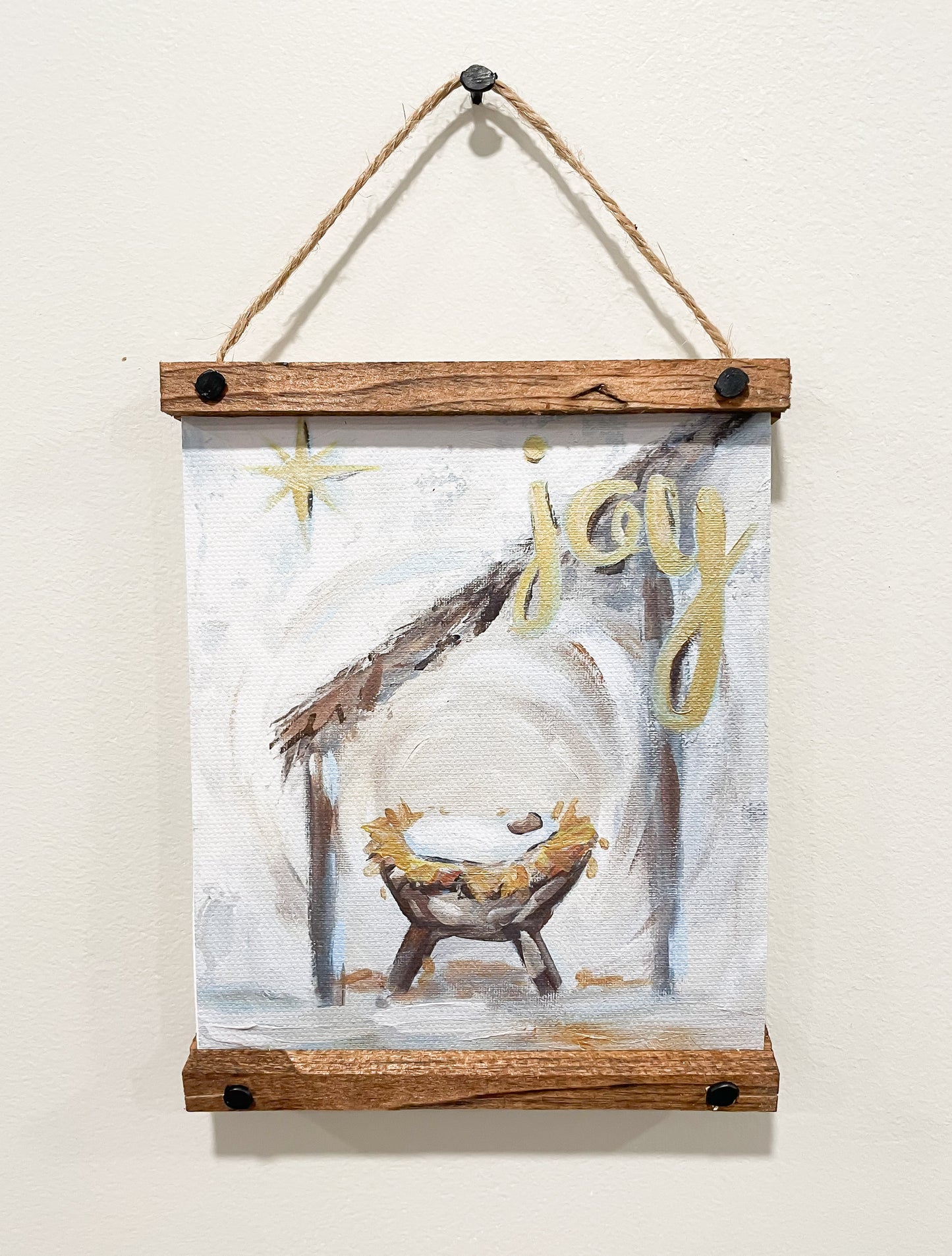 Wood Framed Canvas Ornaments