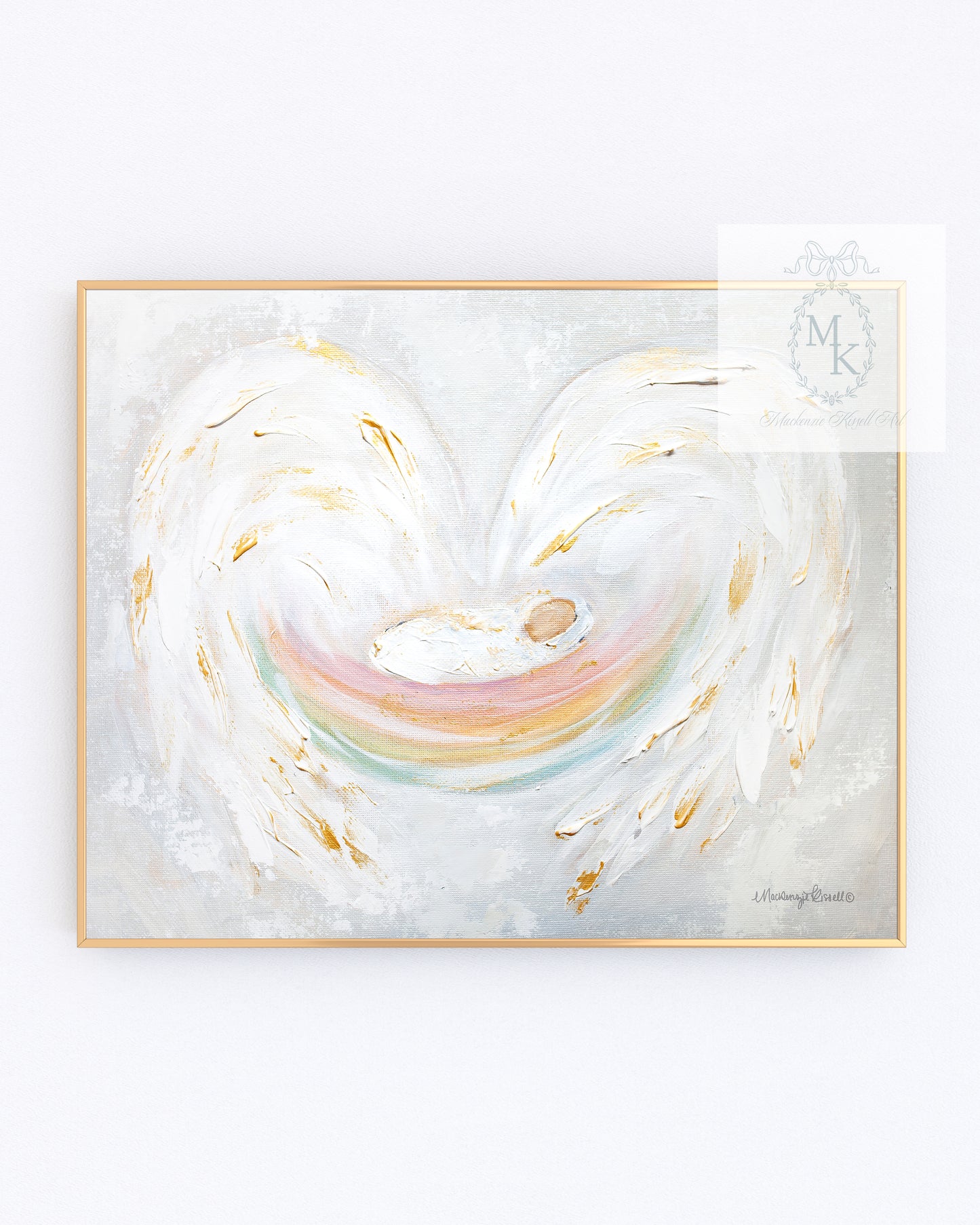 'Heaven Sent' Rainbow Baby Paper Print