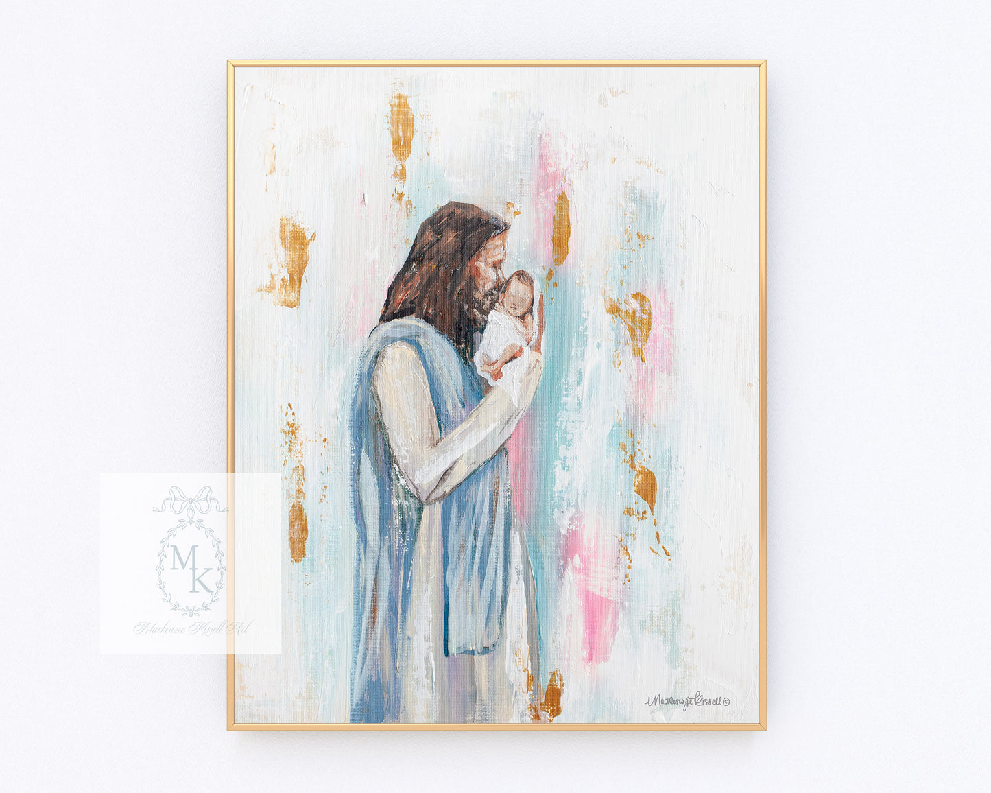 ‘I Knew You’ Jesus and Baby BLUE/PINK MIX | Digital Download Printable Wall Art | Instant Download