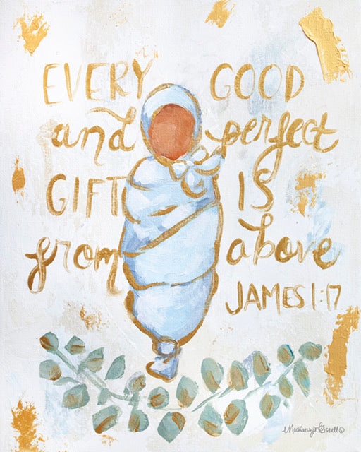 ‘Every Good and Perfect Gift’ James 1:17 Baby Paper Print 2