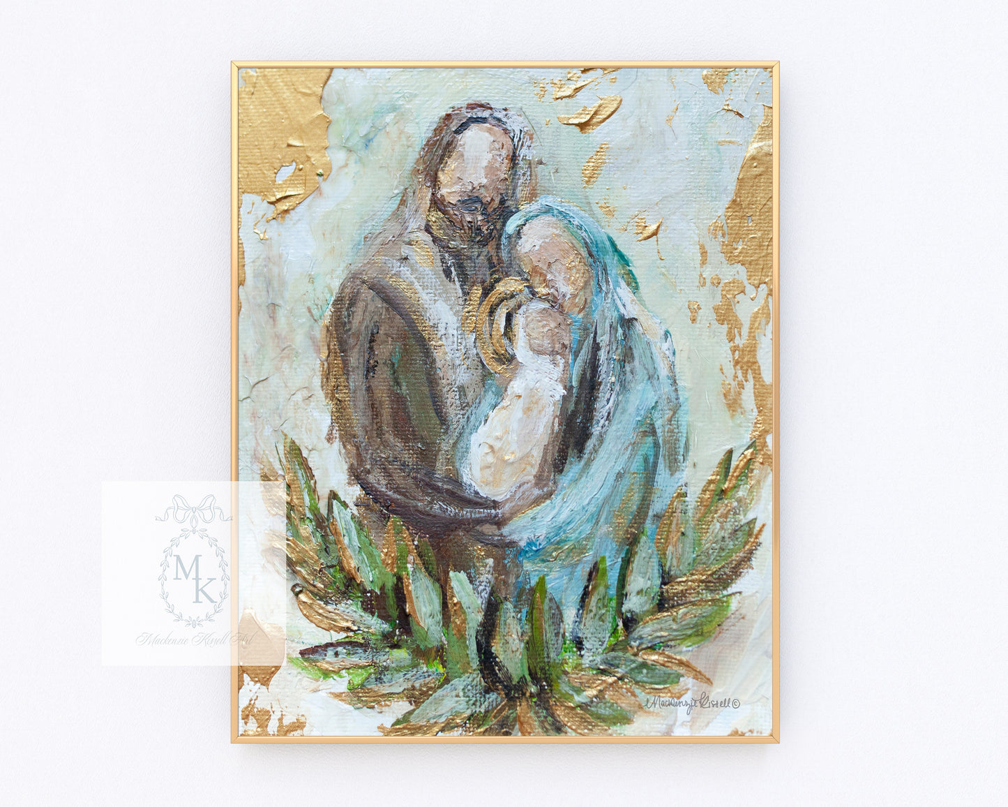 'Mary, Joseph, Jesus' Paper Print