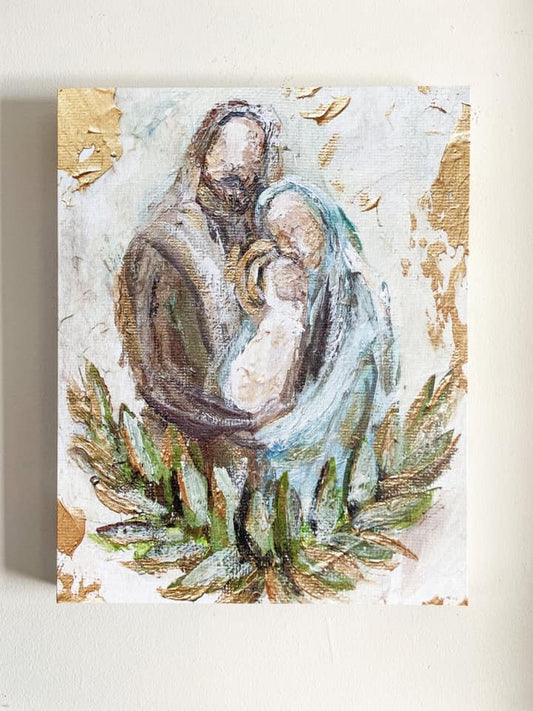 2021 Nativity Family Canvas Wrap Print with Mirrored Edges