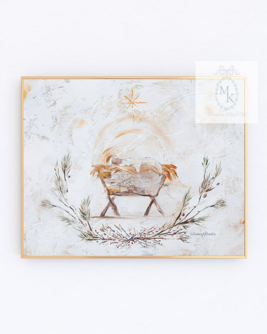 'Away in a Manger' Paper Print
