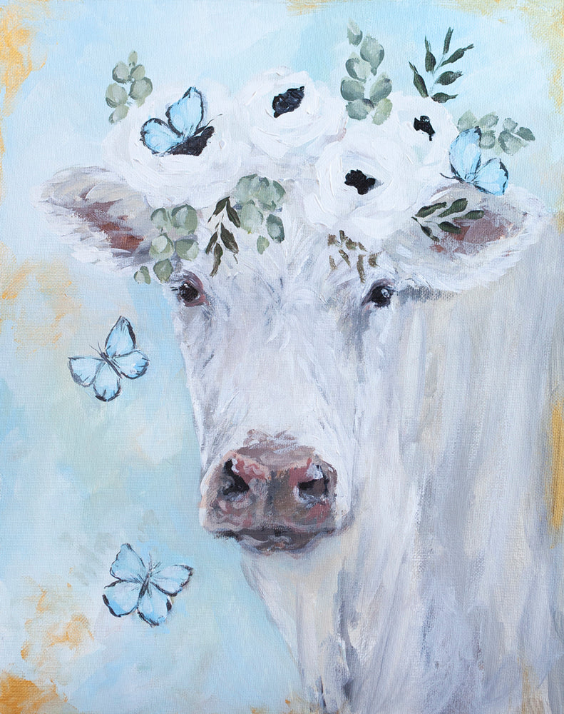 Butterfly Cow Paper Print