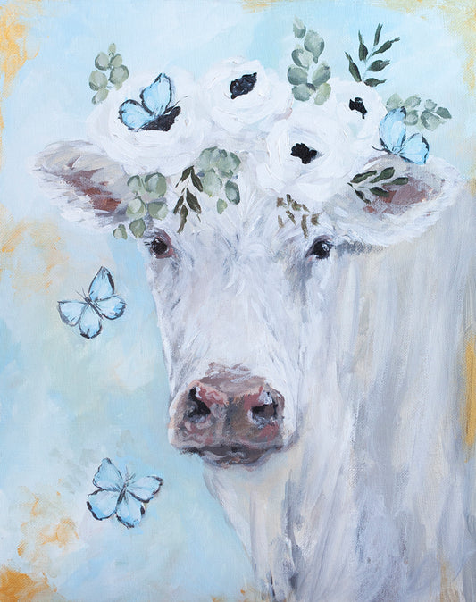 Butterfly Cow Paper Print