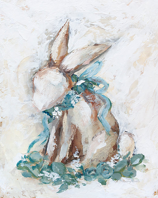 Floral Rabbit Easter Paper Print
