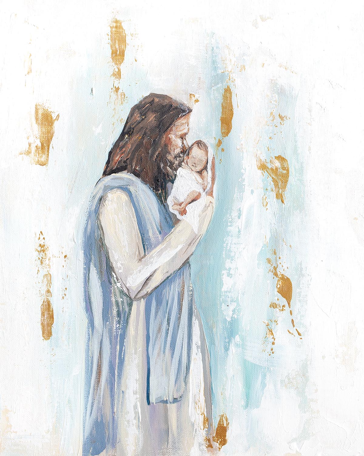 'I Knew You' Jesus and Baby Paper Print