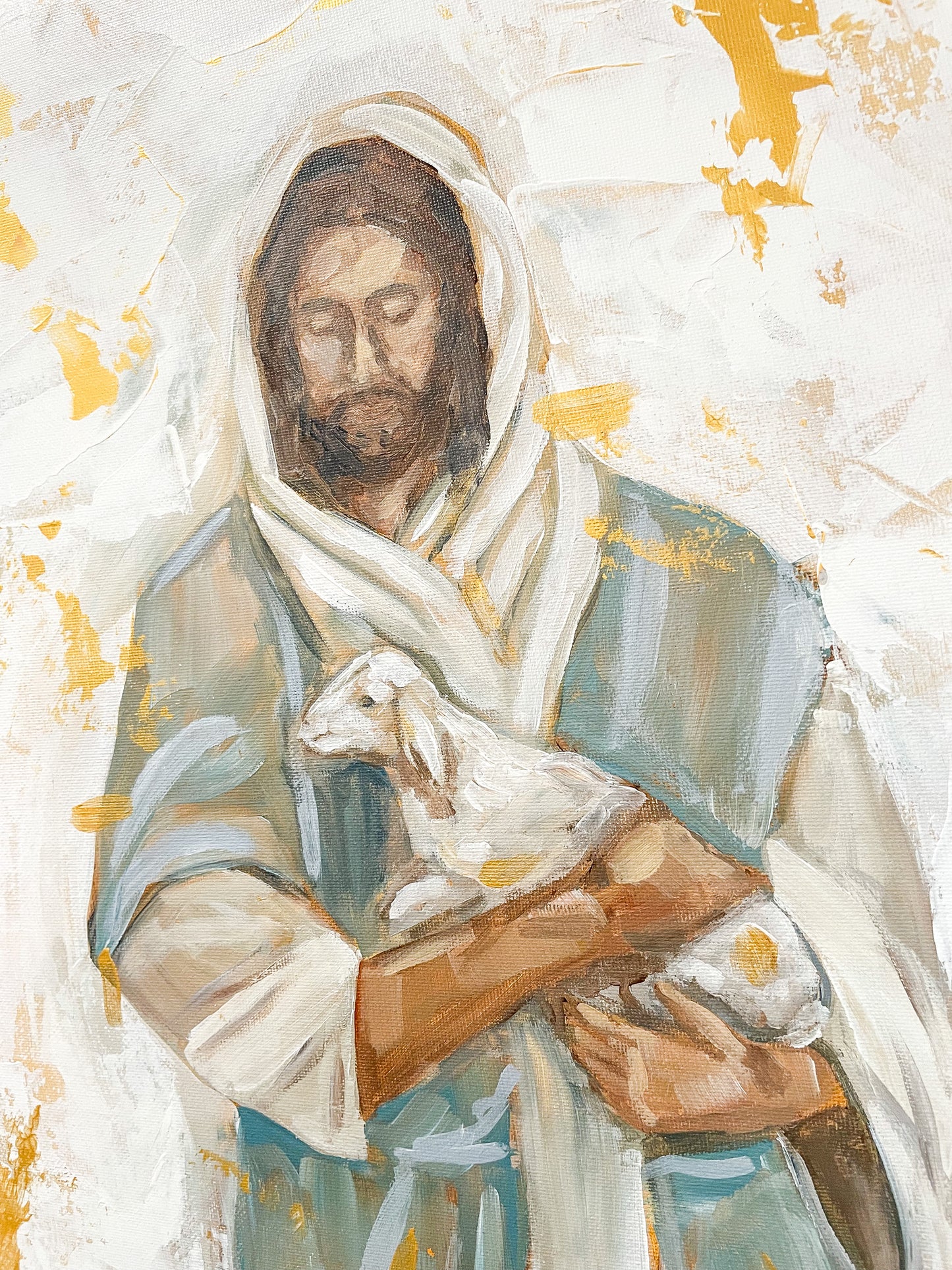 ORIGINAL "Good Shepherd" 18x24 Canvas Panel RTS