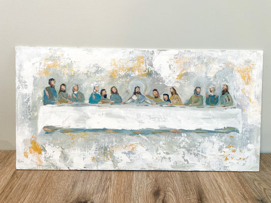 ORIGINAL "Last Supper" 12x24 Canvas Panel RTS