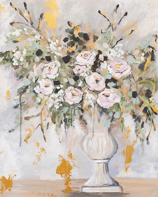 ORIGINAL "Soft Floral Bouquet” 18x24 Canvas Panel RTS