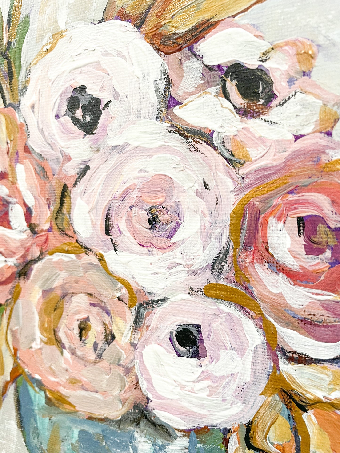 ORIGINAL "Passion Floral" 8x10 Canvas Panel RTS
